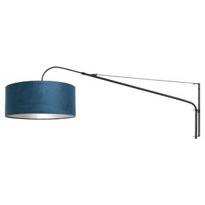 Wandlamp Prestige Chic B ijzer / polyester - turquoise / zwart - 1 lichtbron - Turquoise/Zwart