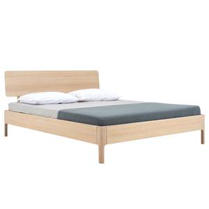 Lit Nuuk massif avec tête de lit en bois 160 x 200cm