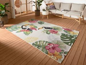 In-& outdoorvloerkleed Tropical Dream polyester/polypropeen - Groen/wit - 120 x 180 cm