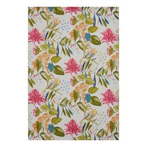 In-& outdoorvloerkleed Flowers & Leaves polyester/polypropeen - wit/meerdere kleuren - 120 x 180 cm