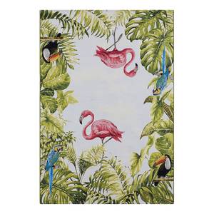In-/Outdoor Teppich Tropical Birds Polyester/Polypropylen - Grün / Weiß - 120 x 180 cm