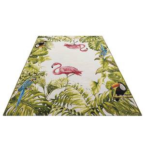 Tapis int. / ext. Tropical Birds Polyester / Polypropylène - Vert / Blanc - 200 x 285 cm