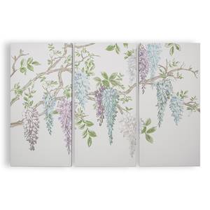 Leinwandbild Wisteria Garden 3-teilig 90 x 60 cm