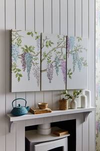 Leinwandbild Wisteria Garden 3-teilig 90 x 60 cm