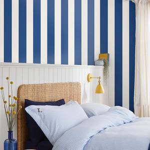 Carta da parati Harborough Stripe 10m x 52cm - Blu