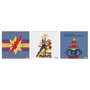 Leinwandbild Captain Marvel 3-teilig 90 x 30 cm