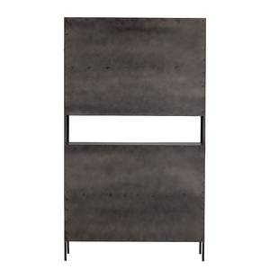 Credenza con vetrina Sellafield Ferro - Ottone / Nero