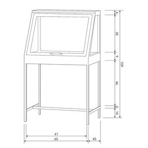 Vitrinenschrank Drayton Holzwerkstoff - Schwarz