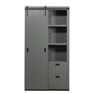 Armoire d’entrée Kabila Pin massif - Gris foncé