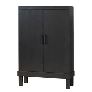 Highboard Branxton massief grenenhout - zwart - Zwart