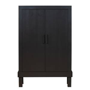 Highboard Branxton massief grenenhout - zwart - Zwart