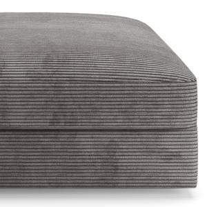 Gestoffeerde hocker Dixwell big Corduroy Lizza: Grijs