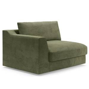 1,5-Sitzer Sofa Dixwell Cordstoff Lizza: Olive - Armlehne davorstehend links