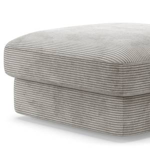 Gestoffeerde hocker Dixwell small Corduroy Lizza: Lichtgrijs