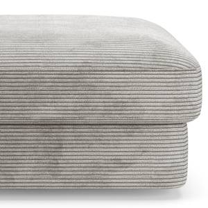 Gestoffeerde hocker Dixwell small Corduroy Lizza: Lichtgrijs