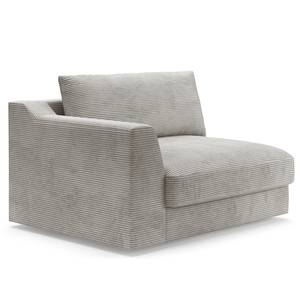 1,5-Sitzer Sofa Dixwell Cordstoff Lizza: Hellgrau - Armlehne davorstehend links