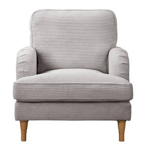 Fauteuil Bethania Tissu - Velours côtelé Lola: Gris clair