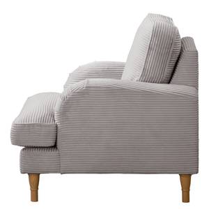 Fauteuil Bethania geweven stof - Corduroy Lola: Lichtgrijs