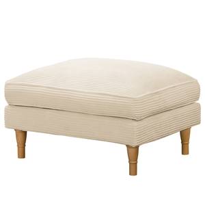 Polsterhocker Bethania Cordstoff Lola: Creme