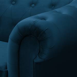 2-Sitzer Sofa Upperclass Samt Ravi: Marineblau