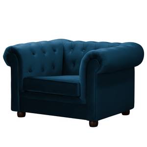 Fauteuil Upperclass Velours Ravi: Bleu marine