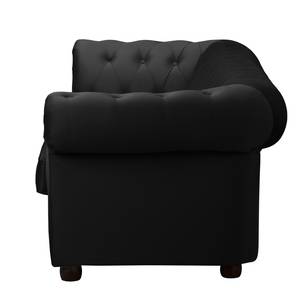 3-Sitzer Sofa Upperclass Samt Ravi: Schwarz