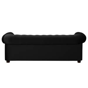 3-Sitzer Sofa Upperclass Samt Ravi: Schwarz