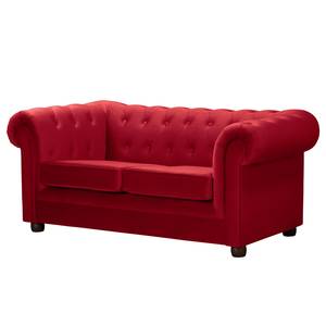 2-zitsbank Upperclass Velours Ravi: Rood