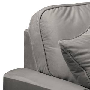 Ecksofa Bethania Samt Ravi: Taupe - Longchair davorstehend links