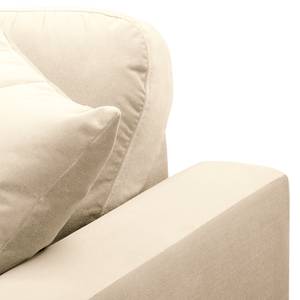 Ecksofa Nerpio Samt Vaia: Creme - Longchair davorstehend links