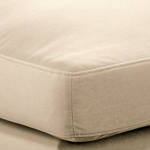 Ecksofa Nerpio Samt Vaia: Creme - Longchair davorstehend links