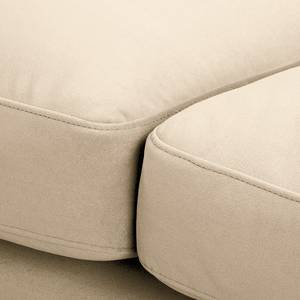 Ecksofa Nerpio Samt Vaia: Creme - Longchair davorstehend links