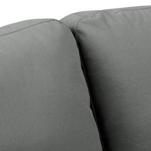 Ecksofa Nerpio Samt Vaia: Grau - Longchair davorstehend rechts