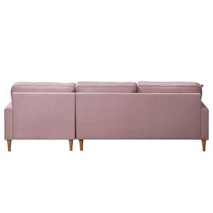 Ecksofa Bethania Samt Ravi: Mauve - Longchair davorstehend rechts