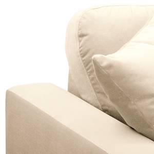 Ecksofa Nerpio Samt Vaia: Creme - Longchair davorstehend rechts