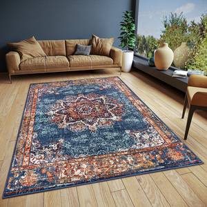 Tapis oriental Maderno Polypropylène - Bleu jean - 80 x 120 cm