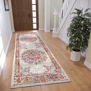 Tapis oriental Maderno Polypropylène - Beige - 80 x 240 cm