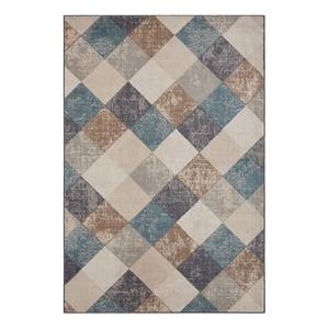 Laagpolig vloerkleed Bakke polypropeen - beige/blauw - 80 x 120 cm