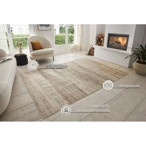 Kurzflorteppich Jord Polypropylen - Sand / Braun - 80 x 120 cm