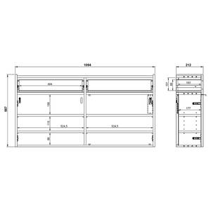 Ensemble d’entrée Ameca - 2 éléments Graphite - Largeur : 110 cm