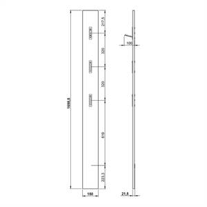 Garderobeset Ameca 3-delig Grafiet - Breedte: 86 cm