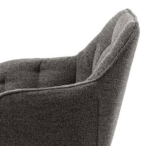 Set di 2 sedie con braccioli Magrin Tessuto Bouclé Moena: antracite