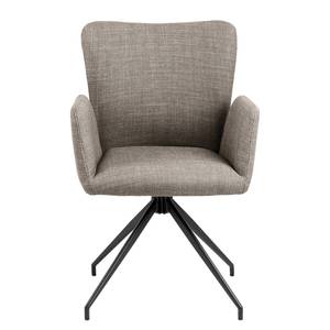 Set di 2 sedie con braccioli Doulba Tessuto strutturato Badia: grigio