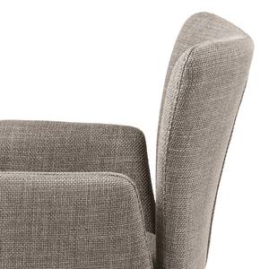 Set di 2 sedie con braccioli Doulba Tessuto strutturato Badia: grigio