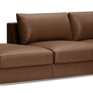 Ecksofa Dixwell Antiklederlook - Microfaser Taeko: Schokobraun