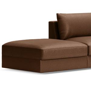 Ecksofa Dixwell Antiklederlook - Microfaser Taeko: Schokobraun