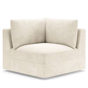 Ecksofa Dixwell Cordstoff Lizza: Weiß