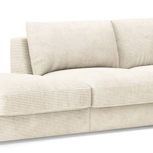 Ecksofa Dixwell Cordstoff Lizza: Weiß