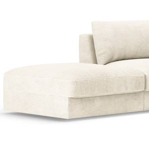 Ecksofa Dixwell Cordstoff Lizza: Weiß