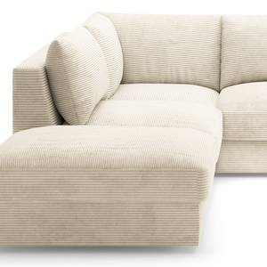 Ecksofa Dixwell Cordstoff Lizza: Weiß